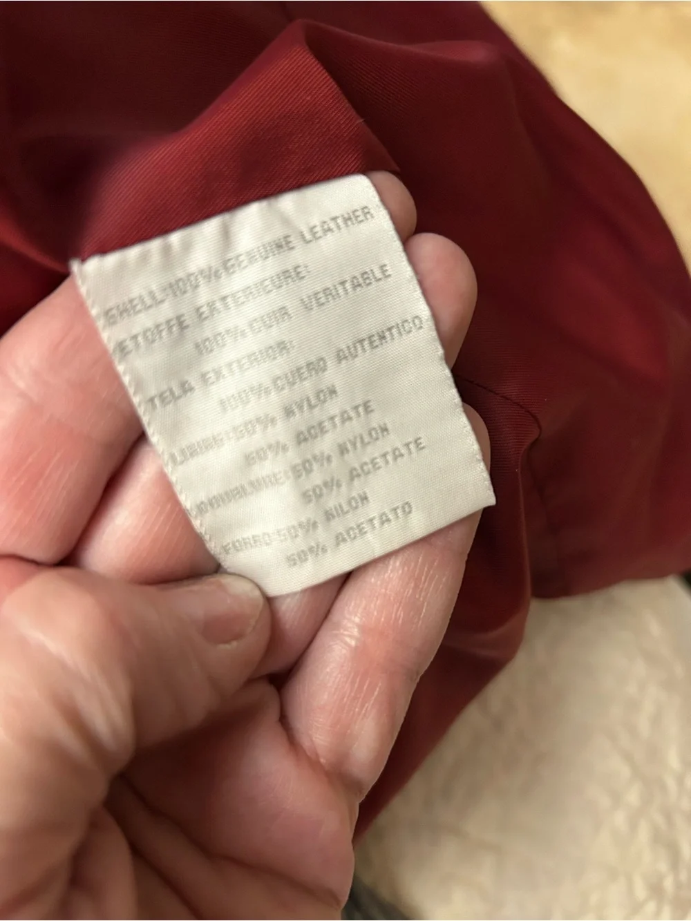 Liz Claiborne Genuine Leather Jacket Coral Pink XL